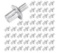 Core Pulling Rivet, Aluminum Expansion Rivet, Round Head Fastener, Knock-Type Secure Fit, Lightweight Alloy Build, Home Instrument Repair Use, Silver, Assorted Size, 1 Set