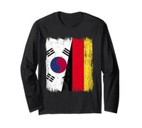 Corea del Sur Alemania Media Bandera Corea del Sur Herencia Alemana Manga Larga