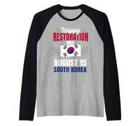 Corea del Sur Día de Restauración Gwangbokjeol Celebración Wear Camiseta Manga Raglan
