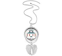 Corea del Sur Landmarks The Phylum Colgante alas de ángel giratorio collar joyería