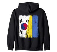Corea del Sur Ucrania Media Bandera Corea del Sur Ucrania Jersey Sudadera con Capucha