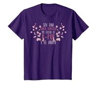 Coreano Chica Sencilla Me Gusta El K-Pop Y El Anime Camiseta, Niños, Morado, 6 años