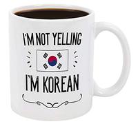 Coreano. Recuerdos De Corea. No Estoy Gritando, Soy Coreano. Taza Con Asa Taza De Café Cerámica Tazas Para Té Amigo Hogar 330Ml