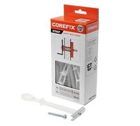 Corefix Fijación de pared con cavidad de correa, paquete de 8 (M5 x 40 mm), palanca universal de metal resistente para placas de yeso, ladrillo hueco o bloque. Sujeción segura, fácil de instalar y