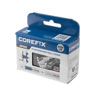 Corefix Spike - Juego de 8 fijaciones para placas de yeso resistentes, kit de bricolaje con tornillos M5 x 40 mm. Fácil de instalar sin necesidad de taladro. Anclaje para paneles de yeso, enchufe de