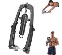 CoreFlex Twister Pro - Máquina hidráulica de prensa de pecho 2 en 1 con rueda de rodillo abdominal, equipo de entrenamiento de fuerza para gimnasio en casa para entrenamientos de brazos, núcleo y