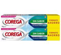 Corega Crema Fijadora Para Prótesis Dentales, Fijación Fuerte, Sin Colorantes Añadidos, Sin Sabor, Pack de 2 x 70 g