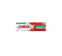 Corega Extra Fuerte 40 g - Crema de Fijación para Prótesis Dental sin Zinc, Sabor Menta Fresca, Máxima Comodidad