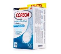 Corega Oxigeno Bio Activo Limpieza Prótesis Dental 108 Tabletas