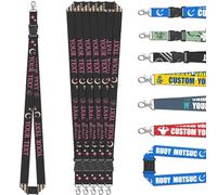 Coregiftr Lanyards Personalizados con Cintas de Cuello Desmontables - Lanyard Personalizado con Logotipo,1pc-100pcs - Ideal para Oficina, Evento Escolar