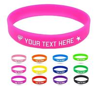 Coregiftr SOS Personalizada Silicona Pulsera Identificativa para,1-500 Granel Personalizadas Grabar Nombre y Número de Teléfono Correa Antiperdida Bandas