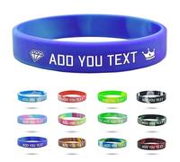 Coregiftr SOS Personalizada Silicona Pulsera Identificativa para,1-500 Granel Personalizadas Grabar Nombre y Número de Teléfono Correa Antiperdida Bandas