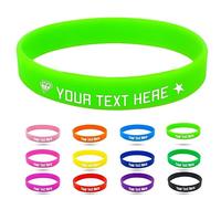 Coregiftr SOS Personalizada Silicona Pulsera Identificativa para,1-500 Granel Personalizadas Grabar Nombre y Número de Teléfono Correa Antiperdida Bandas