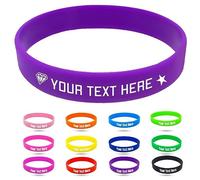 Coregiftr SOS Personalizada Silicona Pulsera Identificativa para,1-500 Granel Personalizadas Grabar Nombre y Número de Teléfono Correa Antiperdida Bandas