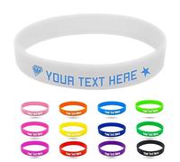 Coregiftr SOS Personalizada Silicona Pulsera Identificativa para,1-500 Granel Personalizadas Grabar Nombre y Número de Teléfono Correa Antiperdida Bandas