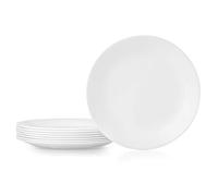 Corelle 1135857 Platos Llanos, Vidrio, Winter Frost White