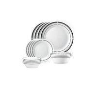 Corelle Brasserie - Juego de vajilla de 16 piezas, servicio para 4