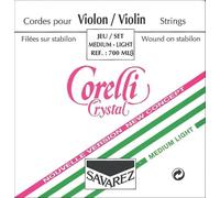 Corelli cuerdas de violín Crystal 3/4 para violines E acero con punta de bola 303mm escala 3701M
