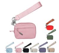 Corelration The Wallet 2nd Gen, Corelration Wristlet Nylon Wallets Zippered Card Case with ID Window (Pink)