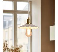 COREP Lámpara colgante Suzette, blanca, Ø 22 cm, metal