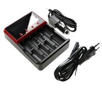 CoreParts Charger for 18650 Battery, with Euro AC Power Cord and, W128409447 (with Euro AC Power Cord and Plug In Charger (Car Charger))