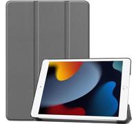 CoreParts Cover for iPad 6/7/8 2019-2021 for iPad 7/8/9 (2019-2021) SPARES (for iPad 7/8/9 (2019-2021) 10.2inch Tri-Fold Caster Hard Shell Cover with Auto Wake Function - Gray)