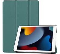 CoreParts Cover for iPad 7/8 2019-2021 for iPad 7/8/9 (2019-2021) SPARES (for iPad 7/8/9 (2019-2021) 10.2inch Tri-Fold Caster Hard Shell Cover with Auto Wake Function - Dark Green)