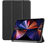 CoreParts Cover for iPad Pro 12.9 2021 For iPad Pro 12.9-Inch 5th SPARES (For iPad Pro 12.9-Inch 5th Gen (2021) Tri-Fold Caster Hard Shell Cover with Auto Wake Function - Black)