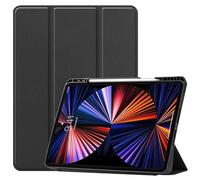 CoreParts Cover for iPad Pro 12.9 2021 For iPad Pro 12.9-Inch 5th SPARES (For iPad Pro 12.9-Inch 5th Gen (2021) Tri-Fold Caster TPU Cover Built-in S Pen Holder with Auto Wake)