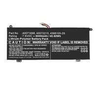 CoreParts Laptop Battery for Toshiba 46Wh Li-Ion 7.6V 6000mAh, 40071698, 40072215, 4588105-2S (46Wh Li-Ion 7.6V 6000mAh Black for Satellite Pro C50-H-106, C40-G-11G, C40-G-120, C40-G-138, C40-G-13E,)