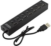 CoreParts USB to 7 Ports USB2.0 HUB Black, SPARES (Black)