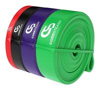 Coresteady Gomas elásticas de musculación - Set de 4 Bandas de Resistencia para dominadas - Bandas elásticas de Goma para Hombres y Mujeres - Entrenamiento, Ejercicios y dominadas asistidas