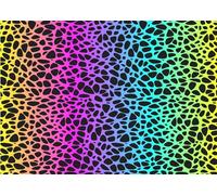 CORFOTO 1.5x1.2m Fondo con Estampado de Leopardo Degradado, Fondo con patrón Animal Moderno, decoración Retro Colorida, Suministros para Fiestas de Moda, Pancarta Elegante para fotomatón