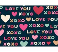 CORFOTO 1.5x1m Te Amo Fondo romántico de San Valentín Corazón XOXO Decoración Afecto Tema Fiesta Suministros Pareja Photo Booth Banner