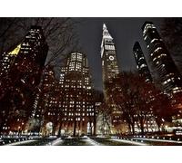 CORFOTO 2.1x1.5m Fondo de Paisaje Urbano de Nueva York con Rascacielos iluminados para sesiones de Retratos fotográficos, Contenido para Redes sociales, Tela Duradera, Estudio fotográfico