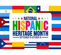 CORFOTO 2.5x1.8m Tela Mes Nacional del Patrimonio Hispano Banderas Países Latinoamericanos Letras Coloridas Fondo Fotográfico Celebración Cultural para sesión Fiesta Tema Latino