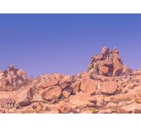 CORFOTO 3.6x2.5m Tela Ruinas Antiguas de Hampi Paisaje rocoso Cielo Azul Claro Decor Arquitectura India histórica Fondo fotográfico para Viaje Photo Booth