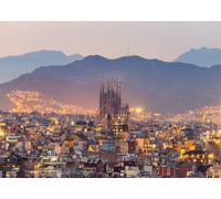 CORFOTO 3x2.5m Fondo de la Ciudad de Barcelona Fotografía Nocturna Fondo de Retrato de Viaje de Europa
