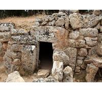 CORFOTO 5.2x3m Tela Entrada de Tumba nurágica Antigua Hierba Seca ruinas Antiguas Decor arqueología histórica Fondo fotográfico para sesión temática Photo Booth