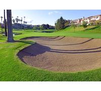 CORFOTO 6x3m Campo de Golf de Lujo Trampa de Arena Tela de Fondo Exuberante Verde Fairway Peligro de Agua Vista residencial Patrón Tema Deportivo Fondo Fotomatón Prop