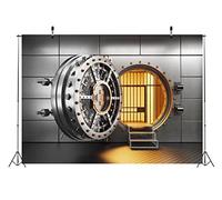 CORFOTO 7x5ft Fondo de bóveda de Banco, bóveda de Oro, Puerta de Banco en Sala de Almacenamiento, Fondo con Tema de ladrón, Fondo de bóveda de Dinero de Banco, Fondo Seguro de Banco