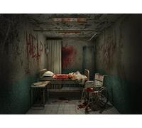 CORFOTO 8x6ft Tela Espeluznante Hospital Sala sangrienta telón de Fondo Horror Hospital Interior Fondo para Halloween Zombie Fiesta Decoraciones niños Adultos Fiesta cumpleaños Banner