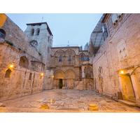 CORFOTO Tela 2.7x1.8m Fondo Iglesia del Santo Sepulcro Ciudad Vieja de Jerusalén Tierra Santa Monumento Cristiano Fondo Fotográfico para Fiesta Viaje Cultural Accesorios de Foto