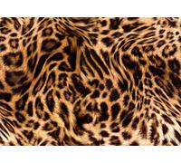 CORFOTO Tela 3x2.5m Fondo Estampado de Leopardo Patrón de Pelo Animal Marrón Negro Fondo Fotográfico para Cumpleaños Niño Safari Accesorios de Foto