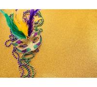 CORFOTO Tela 4.5x3m Fondo Máscara de Mardi Gras Plumas Cuentas Fondo Fotográfico para Decoraciones de Fiesta de Tema Carnaval Utilería de Sesiones de Foto Festivas