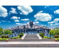 CORFOTO Tela 6x3m (20x10FT) Fondo Plaza Monumental de Vietnam Estatua Gigante de Piedra Cielo Azul para Historia Viaje Evento Adultos