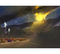 CORFOTO Tela 6x3m Fondo Monte Sinaí Bíblico Arbusto Ardiente Ángeles Noche Estrellada Tiendas Fondo Fotográfico para Decoraciones de Fiesta de Tema Religioso Accesorios de Foto