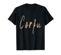 Corfú Grecia Diseño Vintage Elegante Camiseta
