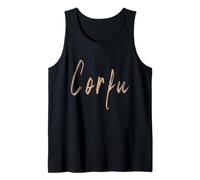 Corfú Grecia Diseño Vintage Elegante Camiseta sin Mangas