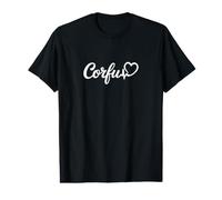 Corfu Latido del corazón de Corfú Camiseta gráfica económica